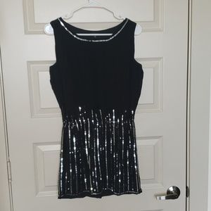 Little black and silver sequin dress